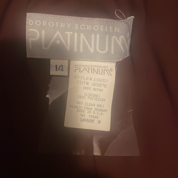 Dorothy Schoelen‎ PLATINUM VTG Abstract Maxi Skirt Size 14 Grandma - Picture 7 of 9